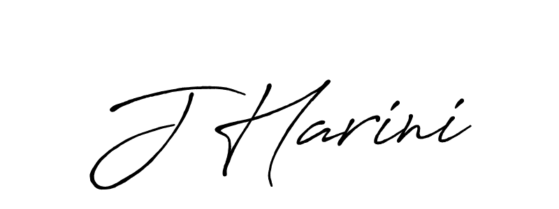 Create a beautiful signature design for name J Harini. With this signature (Antro_Vectra_Bolder) fonts, you can make a handwritten signature for free. J Harini signature style 7 images and pictures png