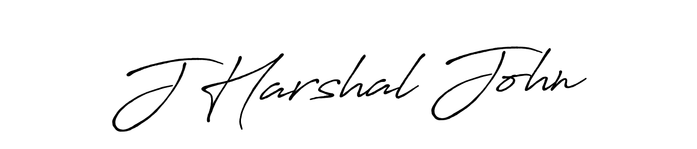 Use a signature maker to create a handwritten signature online. With this signature software, you can design (Antro_Vectra_Bolder) your own signature for name J Harshal John. J Harshal John signature style 7 images and pictures png