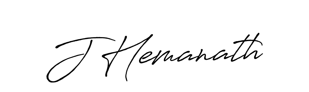 How to make J Hemanath name signature. Use Antro_Vectra_Bolder style for creating short signs online. This is the latest handwritten sign. J Hemanath signature style 7 images and pictures png