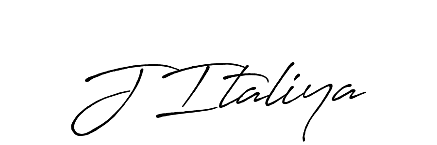 Make a beautiful signature design for name J Italiya. With this signature (Antro_Vectra_Bolder) style, you can create a handwritten signature for free. J Italiya signature style 7 images and pictures png