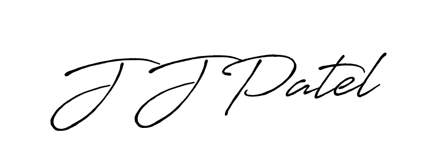 Make a beautiful signature design for name J J Patel. With this signature (Antro_Vectra_Bolder) style, you can create a handwritten signature for free. J J Patel signature style 7 images and pictures png