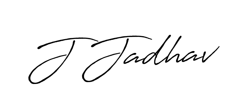 Make a beautiful signature design for name J Jadhav. With this signature (Antro_Vectra_Bolder) style, you can create a handwritten signature for free. J Jadhav signature style 7 images and pictures png