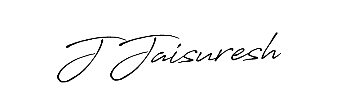 Create a beautiful signature design for name J Jaisuresh. With this signature (Antro_Vectra_Bolder) fonts, you can make a handwritten signature for free. J Jaisuresh signature style 7 images and pictures png