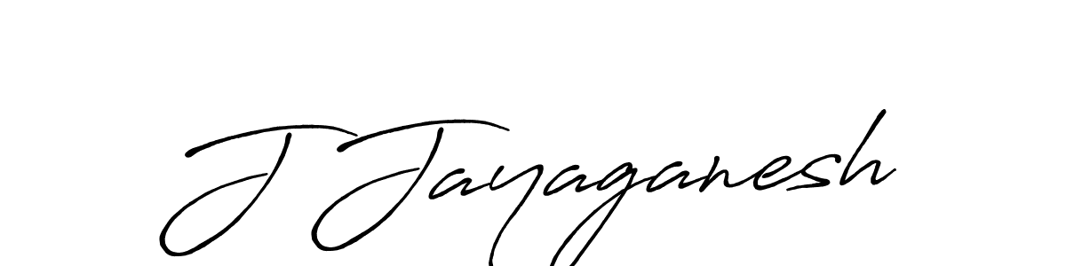 How to make J Jayaganesh name signature. Use Antro_Vectra_Bolder style for creating short signs online. This is the latest handwritten sign. J Jayaganesh signature style 7 images and pictures png