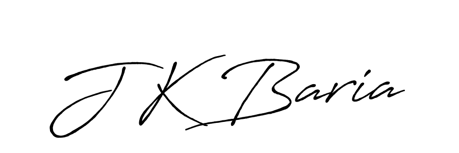 Create a beautiful signature design for name J K Baria. With this signature (Antro_Vectra_Bolder) fonts, you can make a handwritten signature for free. J K Baria signature style 7 images and pictures png