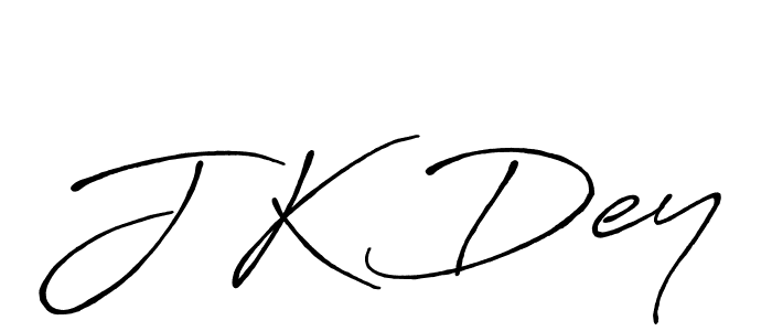 J K Dey stylish signature style. Best Handwritten Sign (Antro_Vectra_Bolder) for my name. Handwritten Signature Collection Ideas for my name J K Dey. J K Dey signature style 7 images and pictures png