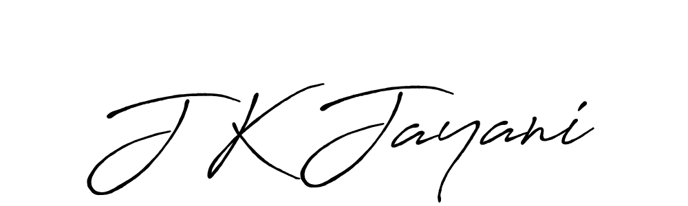 Make a beautiful signature design for name J K Jayani. With this signature (Antro_Vectra_Bolder) style, you can create a handwritten signature for free. J K Jayani signature style 7 images and pictures png