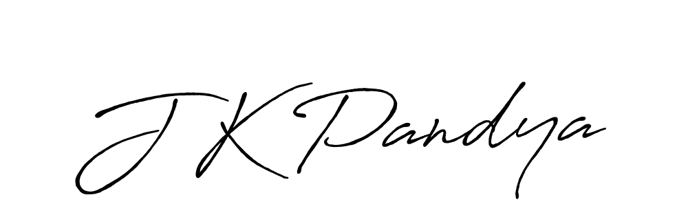 J K Pandya stylish signature style. Best Handwritten Sign (Antro_Vectra_Bolder) for my name. Handwritten Signature Collection Ideas for my name J K Pandya. J K Pandya signature style 7 images and pictures png