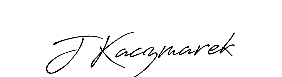 Design your own signature with our free online signature maker. With this signature software, you can create a handwritten (Antro_Vectra_Bolder) signature for name J Kaczmarek. J Kaczmarek signature style 7 images and pictures png
