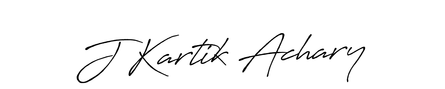 Also we have J Kartik Achary name is the best signature style. Create professional handwritten signature collection using Antro_Vectra_Bolder autograph style. J Kartik Achary signature style 7 images and pictures png