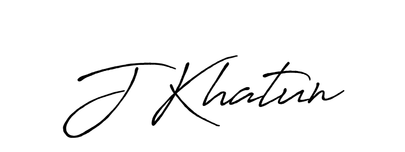 Make a beautiful signature design for name J Khatun. With this signature (Antro_Vectra_Bolder) style, you can create a handwritten signature for free. J Khatun signature style 7 images and pictures png