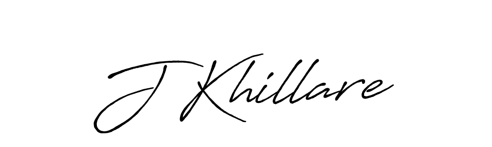 Design your own signature with our free online signature maker. With this signature software, you can create a handwritten (Antro_Vectra_Bolder) signature for name J Khillare. J Khillare signature style 7 images and pictures png