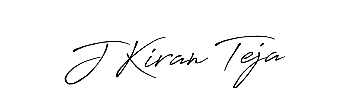 Also we have J Kiran Teja name is the best signature style. Create professional handwritten signature collection using Antro_Vectra_Bolder autograph style. J Kiran Teja signature style 7 images and pictures png