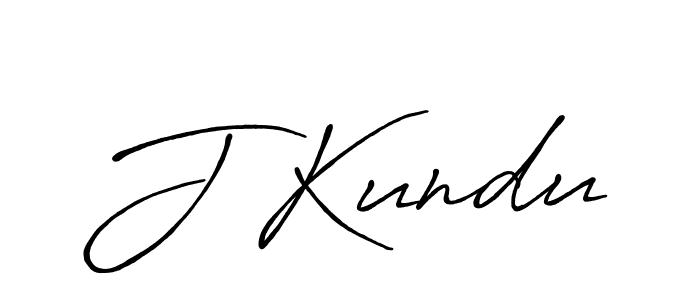 How to make J Kundu name signature. Use Antro_Vectra_Bolder style for creating short signs online. This is the latest handwritten sign. J Kundu signature style 7 images and pictures png