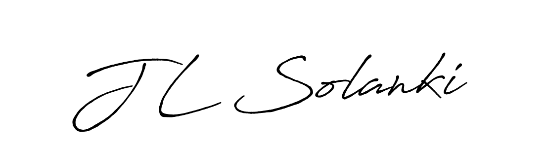 Also You can easily find your signature by using the search form. We will create J L Solanki name handwritten signature images for you free of cost using Antro_Vectra_Bolder sign style. J L Solanki signature style 7 images and pictures png