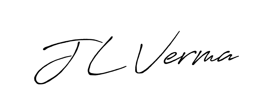 How to make J L Verma signature? Antro_Vectra_Bolder is a professional autograph style. Create handwritten signature for J L Verma name. J L Verma signature style 7 images and pictures png