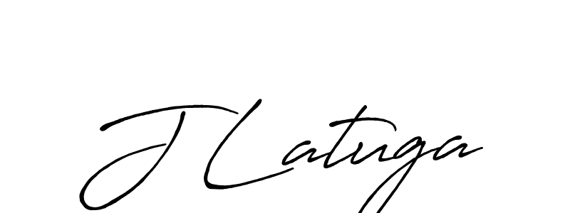 How to make J Latuga name signature. Use Antro_Vectra_Bolder style for creating short signs online. This is the latest handwritten sign. J Latuga signature style 7 images and pictures png