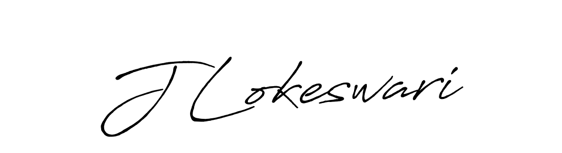 if you are searching for the best signature style for your name J Lokeswari. so please give up your signature search. here we have designed multiple signature styles  using Antro_Vectra_Bolder. J Lokeswari signature style 7 images and pictures png