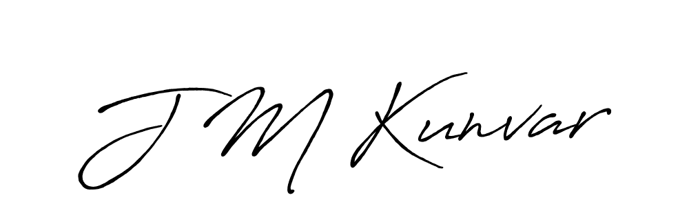 Design your own signature with our free online signature maker. With this signature software, you can create a handwritten (Antro_Vectra_Bolder) signature for name J M Kunvar. J M Kunvar signature style 7 images and pictures png