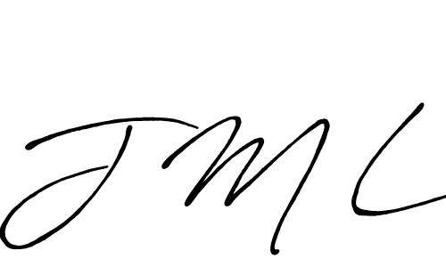 Also we have J M L name is the best signature style. Create professional handwritten signature collection using Antro_Vectra_Bolder autograph style. J M L signature style 7 images and pictures png