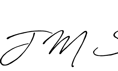 J M S stylish signature style. Best Handwritten Sign (Antro_Vectra_Bolder) for my name. Handwritten Signature Collection Ideas for my name J M S. J M S signature style 7 images and pictures png