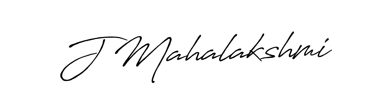 How to make J Mahalakshmi name signature. Use Antro_Vectra_Bolder style for creating short signs online. This is the latest handwritten sign. J Mahalakshmi signature style 7 images and pictures png
