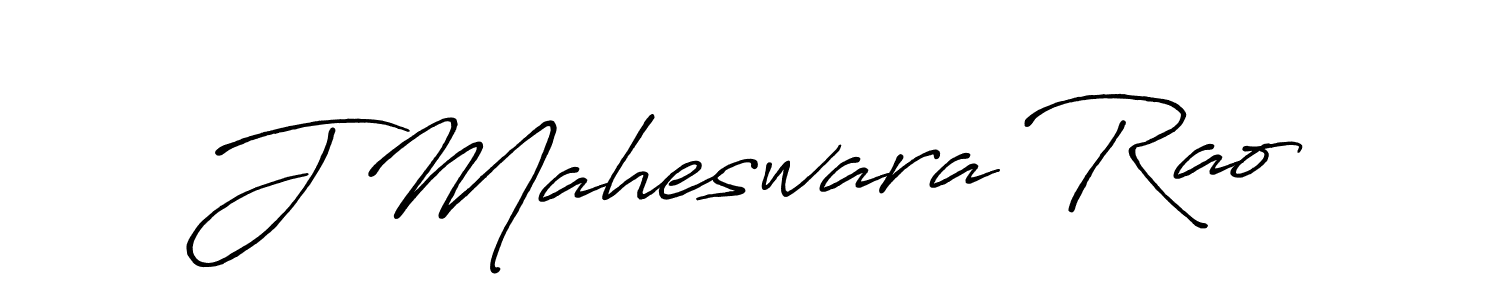 How to make J Maheswara Rao name signature. Use Antro_Vectra_Bolder style for creating short signs online. This is the latest handwritten sign. J Maheswara Rao signature style 7 images and pictures png