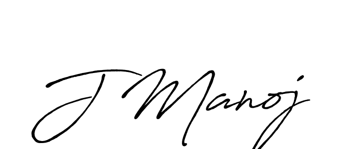 Also we have J Manoj name is the best signature style. Create professional handwritten signature collection using Antro_Vectra_Bolder autograph style. J Manoj signature style 7 images and pictures png