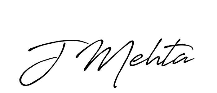 Make a beautiful signature design for name J Mehta. With this signature (Antro_Vectra_Bolder) style, you can create a handwritten signature for free. J Mehta signature style 7 images and pictures png