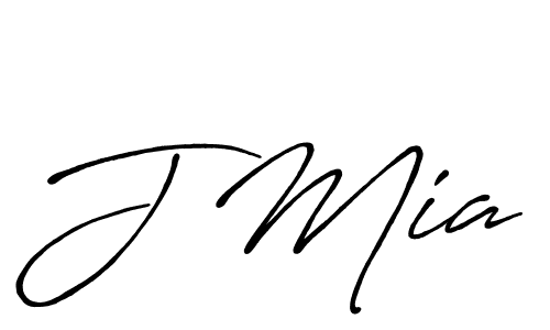Design your own signature with our free online signature maker. With this signature software, you can create a handwritten (Antro_Vectra_Bolder) signature for name J Mia. J Mia signature style 7 images and pictures png