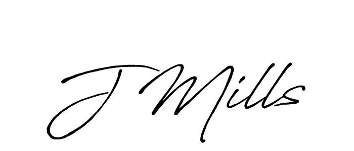 How to make J Mills name signature. Use Antro_Vectra_Bolder style for creating short signs online. This is the latest handwritten sign. J Mills signature style 7 images and pictures png