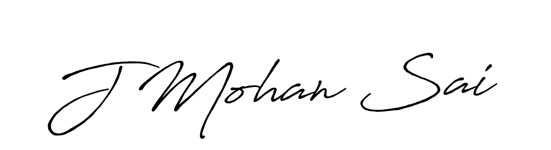 How to make J Mohan Sai name signature. Use Antro_Vectra_Bolder style for creating short signs online. This is the latest handwritten sign. J Mohan Sai signature style 7 images and pictures png