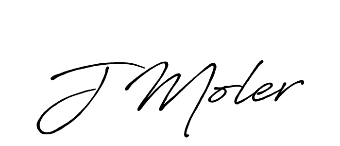 Create a beautiful signature design for name J Moler. With this signature (Antro_Vectra_Bolder) fonts, you can make a handwritten signature for free. J Moler signature style 7 images and pictures png