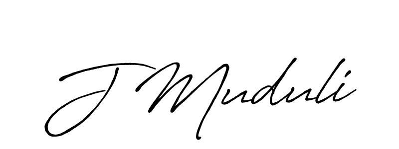 Design your own signature with our free online signature maker. With this signature software, you can create a handwritten (Antro_Vectra_Bolder) signature for name J Muduli. J Muduli signature style 7 images and pictures png