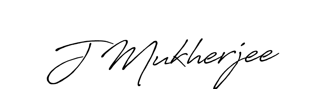 Make a beautiful signature design for name J Mukherjee. With this signature (Antro_Vectra_Bolder) style, you can create a handwritten signature for free. J Mukherjee signature style 7 images and pictures png