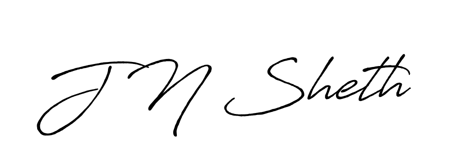 J N Sheth stylish signature style. Best Handwritten Sign (Antro_Vectra_Bolder) for my name. Handwritten Signature Collection Ideas for my name J N Sheth. J N Sheth signature style 7 images and pictures png