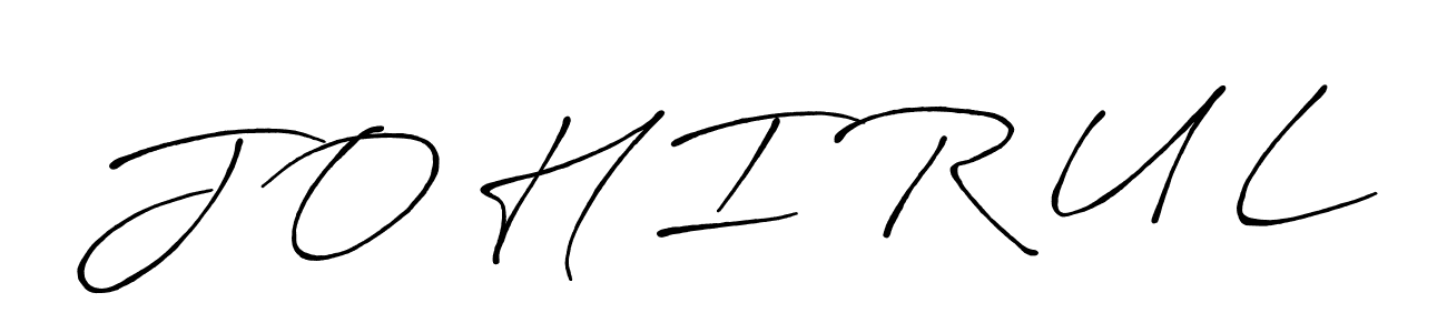 Use a signature maker to create a handwritten signature online. With this signature software, you can design (Antro_Vectra_Bolder) your own signature for name J O H I R U L. J O H I R U L signature style 7 images and pictures png