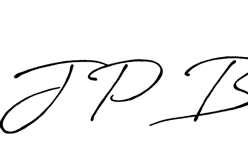 J P B stylish signature style. Best Handwritten Sign (Antro_Vectra_Bolder) for my name. Handwritten Signature Collection Ideas for my name J P B. J P B signature style 7 images and pictures png