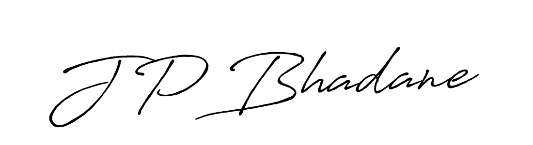 J P Bhadane stylish signature style. Best Handwritten Sign (Antro_Vectra_Bolder) for my name. Handwritten Signature Collection Ideas for my name J P Bhadane. J P Bhadane signature style 7 images and pictures png