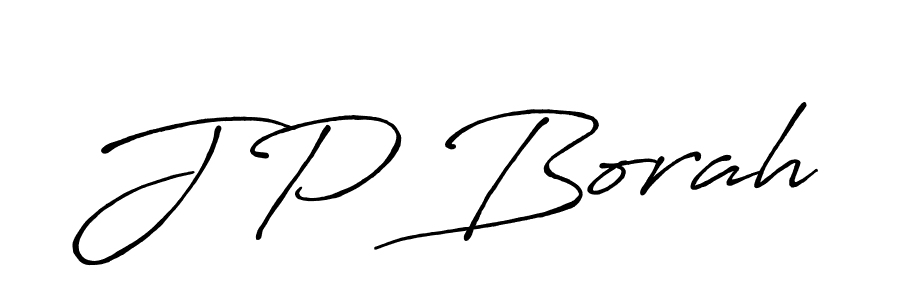 The best way (Antro_Vectra_Bolder) to make a short signature is to pick only two or three words in your name. The name J P Borah include a total of six letters. For converting this name. J P Borah signature style 7 images and pictures png