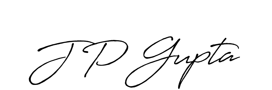 J P Gupta stylish signature style. Best Handwritten Sign (Antro_Vectra_Bolder) for my name. Handwritten Signature Collection Ideas for my name J P Gupta. J P Gupta signature style 7 images and pictures png