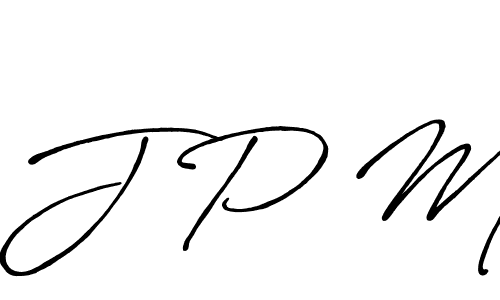 It looks lik you need a new signature style for name J P M. Design unique handwritten (Antro_Vectra_Bolder) signature with our free signature maker in just a few clicks. J P M signature style 7 images and pictures png
