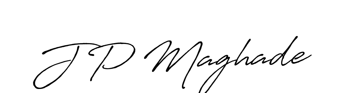 How to make J P Maghade signature? Antro_Vectra_Bolder is a professional autograph style. Create handwritten signature for J P Maghade name. J P Maghade signature style 7 images and pictures png