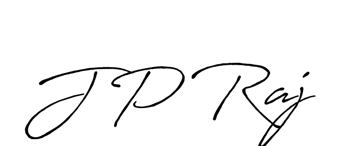 Use a signature maker to create a handwritten signature online. With this signature software, you can design (Antro_Vectra_Bolder) your own signature for name J P Raj. J P Raj signature style 7 images and pictures png