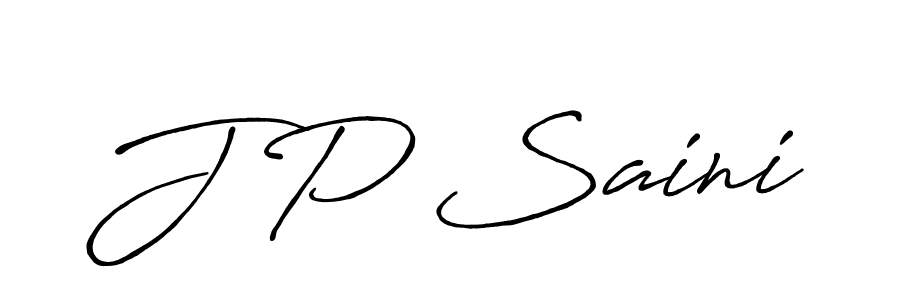 Also we have J P Saini name is the best signature style. Create professional handwritten signature collection using Antro_Vectra_Bolder autograph style. J P Saini signature style 7 images and pictures png