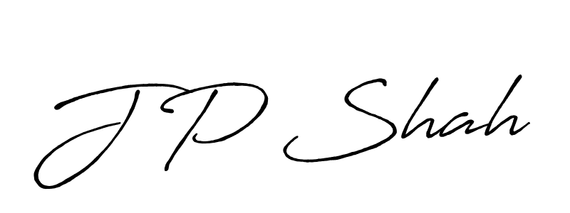 Create a beautiful signature design for name J P Shah. With this signature (Antro_Vectra_Bolder) fonts, you can make a handwritten signature for free. J P Shah signature style 7 images and pictures png