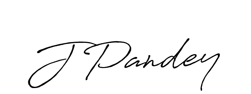 How to make J Pandey name signature. Use Antro_Vectra_Bolder style for creating short signs online. This is the latest handwritten sign. J Pandey signature style 7 images and pictures png