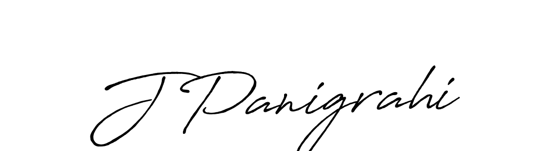 Use a signature maker to create a handwritten signature online. With this signature software, you can design (Antro_Vectra_Bolder) your own signature for name J Panigrahi. J Panigrahi signature style 7 images and pictures png