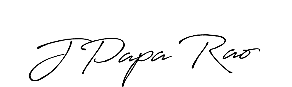 Make a beautiful signature design for name J Papa Rao. With this signature (Antro_Vectra_Bolder) style, you can create a handwritten signature for free. J Papa Rao signature style 7 images and pictures png