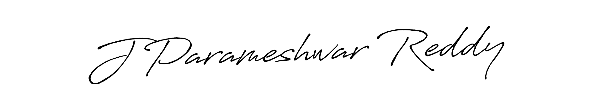 Make a beautiful signature design for name J Parameshwar Reddy. With this signature (Antro_Vectra_Bolder) style, you can create a handwritten signature for free. J Parameshwar Reddy signature style 7 images and pictures png